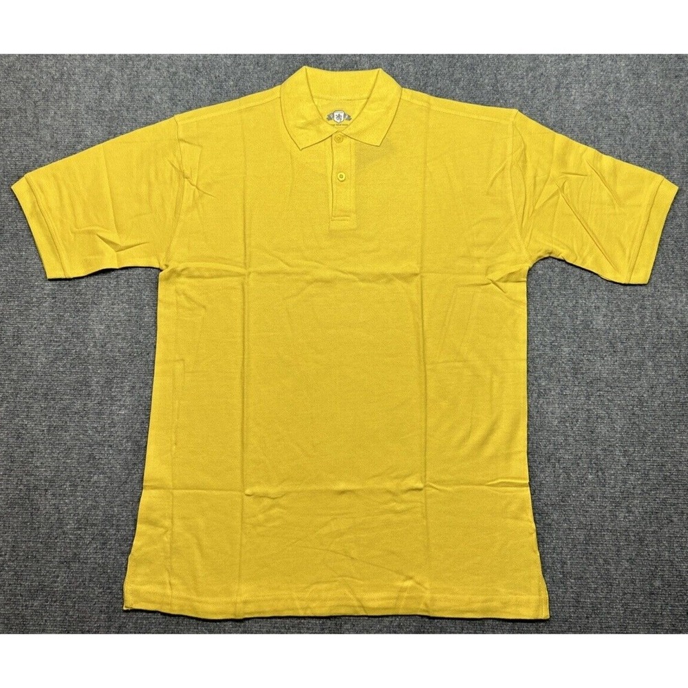 Vintage PJ Mark Polo Shirt Mens XL Yellow Short Sleeve Streetwear 90's Y2K New